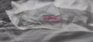 Falda blanca bordada talla S