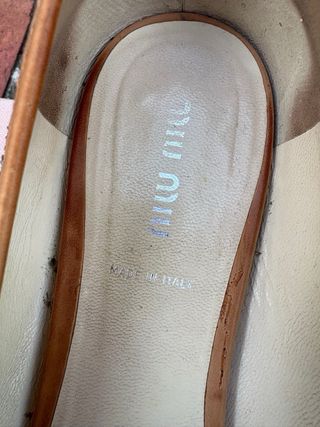 Ballerine Miu Miu Glitter Oro/Argento