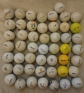 50 palline da golf assortite