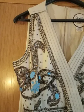 Vestido fiesta pedrería talla 44