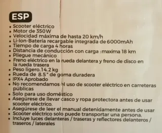 Patinete eléctrico DENVER SEL-85350