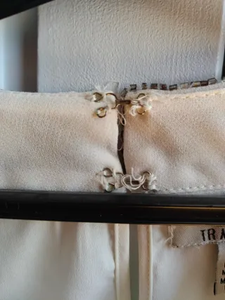 Top fiesta lentejuelas plateado y blanco