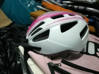 Casco bici donna bianco e rosa