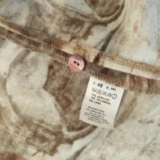 Chaqueta estampada marrón y beige Talla 48 ZERO