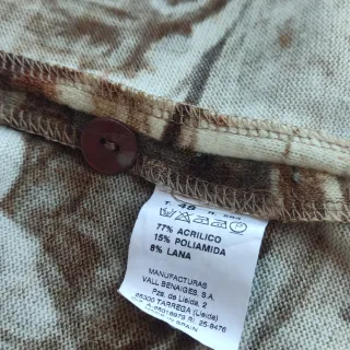Chaqueta estampada marrón y beige Talla 48 ZERO