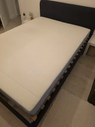 Estructura de cama + colchón de matrimonio