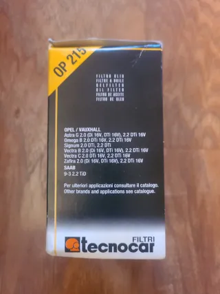 TECNOCAR Filtro Aceite Cartucho opel
