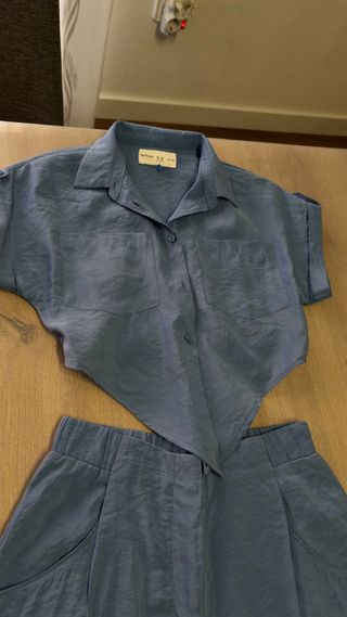 Conjunto mono azul talla 5 /6