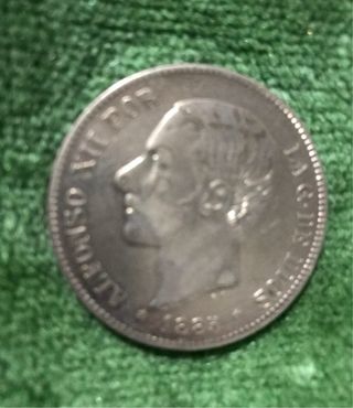 Moneda 5 Pesetas Alfonso XII 1885