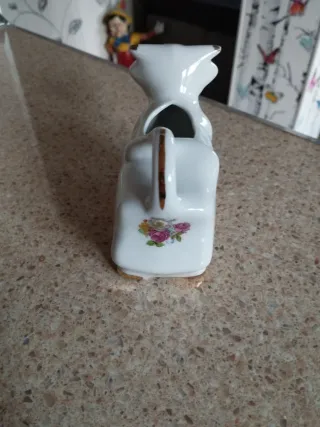 Vaca Porcelana Porartex Dorada pintada a mano