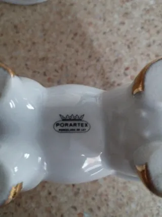 Vaca Porcelana Porartex Dorada pintada a mano