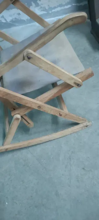 2 Hamacas de Madera y Tela para Restaurar