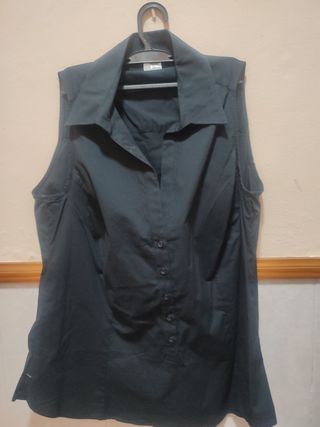 Blusa Zara Negra Sin Mangas