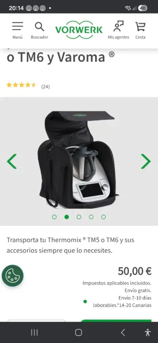 Bolsa Transporte Thermomix TM5/TM6 y Accesorios