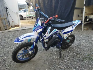 Mini Moto Cross 49cc Azul y Blanco