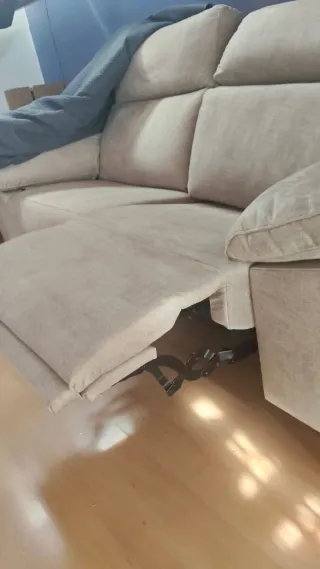 Sofá 3 plazas eléctrico beige L 260