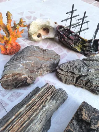 Lote Decoración Acuario/Terrario