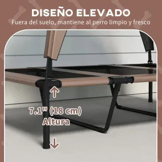 Cama Perro Elevada con Toldo