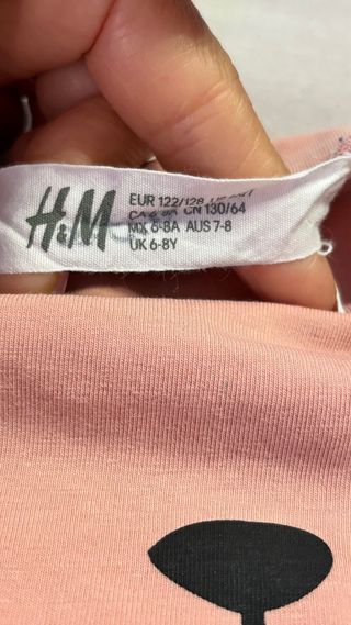 Camiseta de manga larga talla 7/8