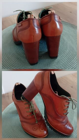 Zapatos de tacón marrones talla 37