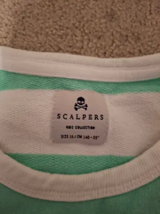 Sudadera Scalpers rayas verdes y blancas