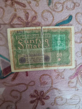 Billetes antiguos alemanes (50 Millones, 20, 50)