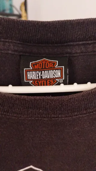 Camiseta Harley-Davidson Negra Desgastada