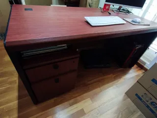 Mesa escritorio + cajonera + 2 estanterías