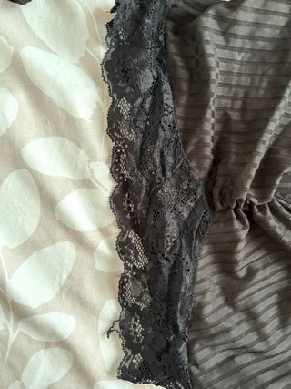 Jersey negro manga larga encaje