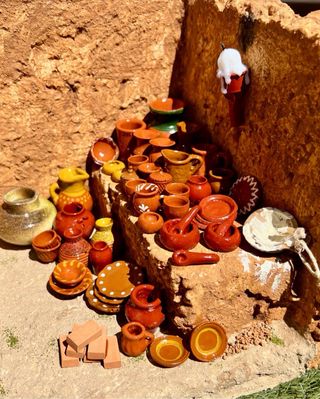 Taller del alfarero para Belén con Luz