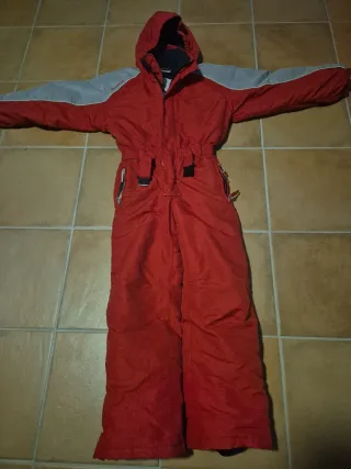 Mono de esquí Quechua rojo y gris 10-12 años