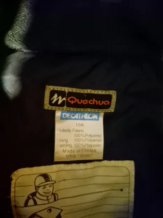 Mono de esquí Quechua rojo y gris 10-12 años