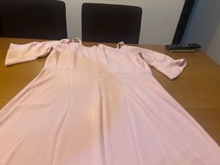 Vestido rosa bebé tela caída