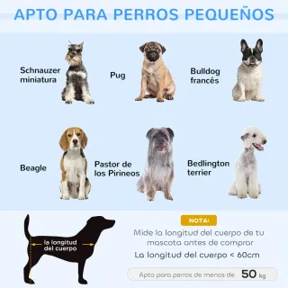 Sofá Cama para Perro Pequeño Patas Madera