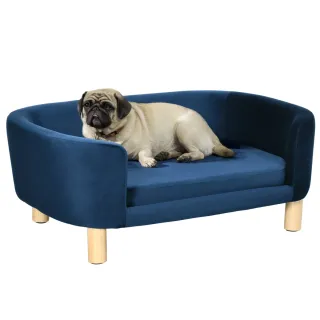 Sofá Cama para Perro Pequeño Patas Madera