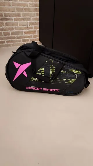 Mochila de Padel Mujer Drop Shot Negro y Rosa L.C