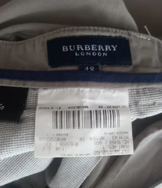 Pantalones Burberry Caballero