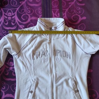 Felpa Champion bianca con strass