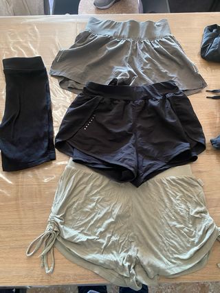 Conjunto 4 shorts deportivos mujer