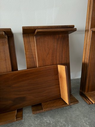 BALDAS DE MADERA MID-CENTURY