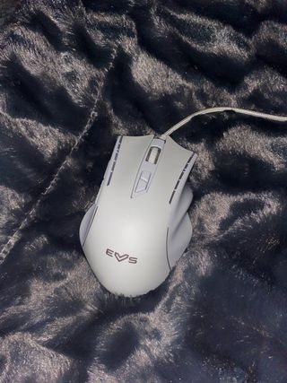 Ratón Gaming EVS Gris y Blanco