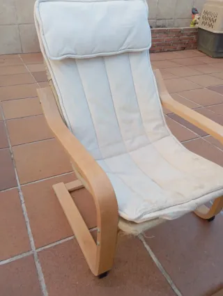 Sillón infantil madera y tela