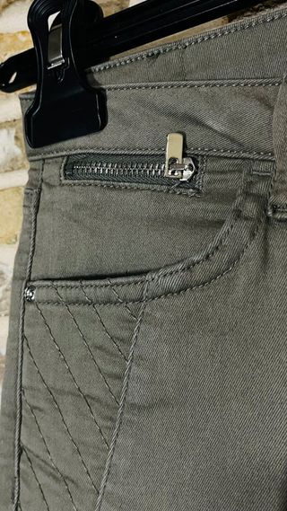 Pantaloni Zara Skinny Verde Oliva