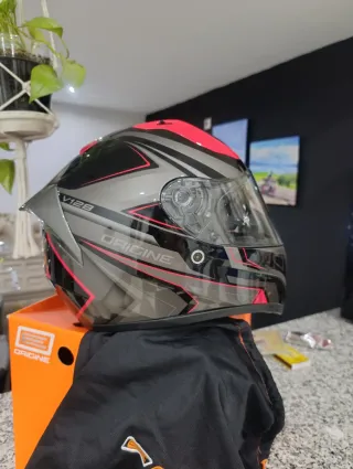 Casco integral ORIGINE negro/rojo, talla S