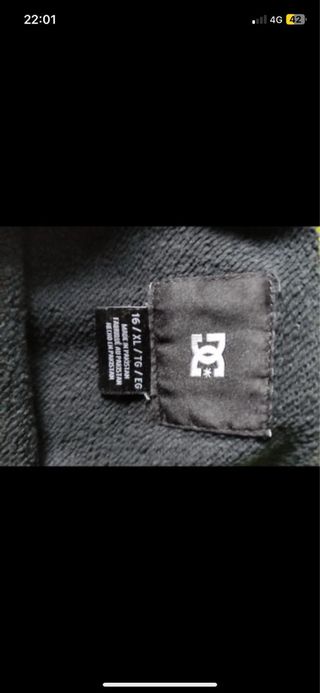 Sudadera DC Shoes Negra y Amarilla Hombre