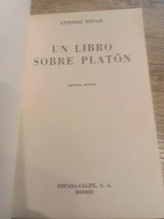 UN LIBRO SOBRE PLATON