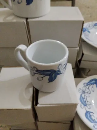 Juego de tazas porcelana Santa clara