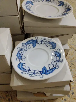 Juego de tazas porcelana Santa clara