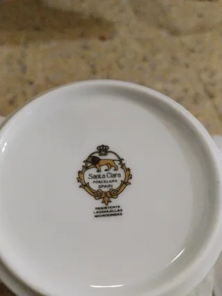 Juego de tazas porcelana Santa clara