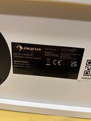 Altavoz central Auna color blanco roto